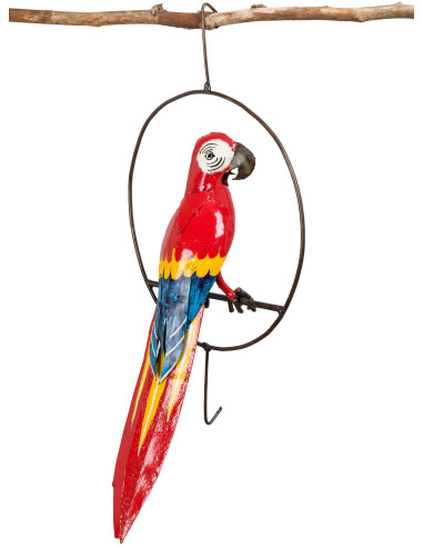 Cercle Perroquet Ara Rouge deco jardin
