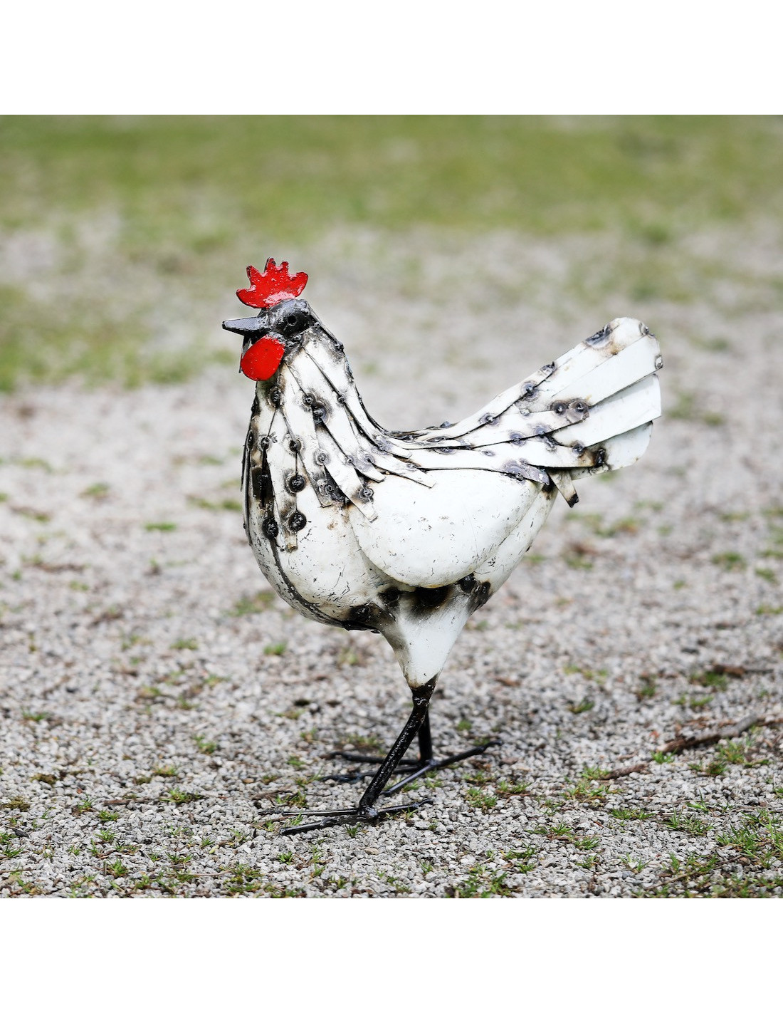 Poule décoration en métal