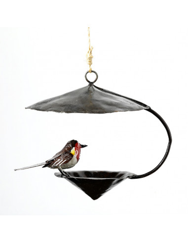 Suspension conique Rouge Gorge deco jardin