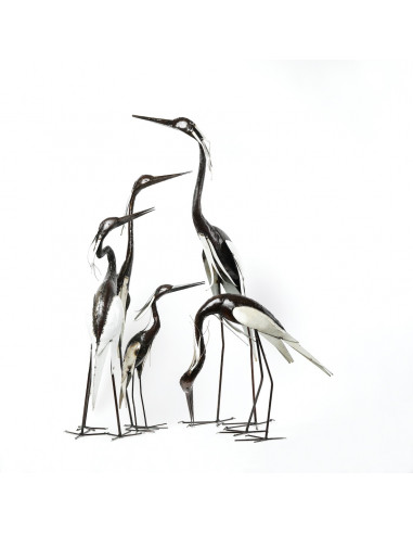 Héron blanc cou en S - 95 cm-Héron et grands oiseaux