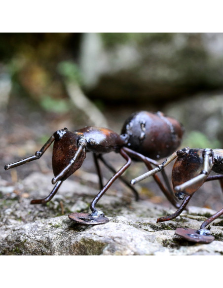 Fourmi murale en métal, petit modèle deco jardin