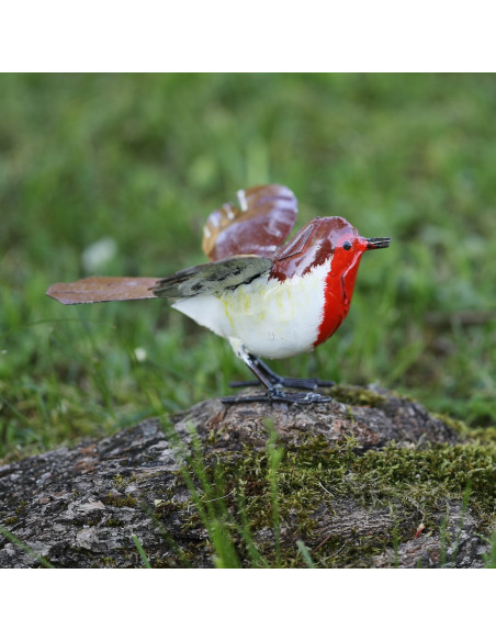 Rouge Gorge en métal peint - Décoration deco jardin Rouge Gorge en métal peint - Décoration deco jardin