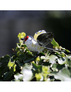 Chardonneret élégant ailes ouvertes - déco jardin en métal recyclé deco jardin 2