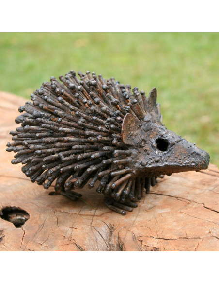 Hérisson en métal recyclé - déco jardin deco jardin