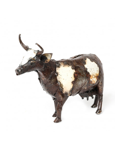 Petite Vache en métal recyclé deco jardin