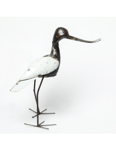 Avocette en métal recyclé deco jardin