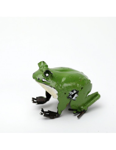 Grenouille en métal recyclé deco jardin