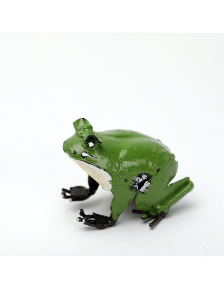 Grenouille en métal recyclé deco jardin