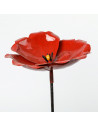 Fleur de coquelicot en métal XL-Tuteurs fleurs