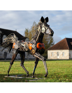 Mon cheval pièce unique en métal recyclé deco jardin
