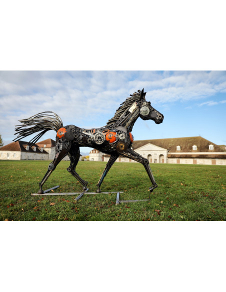 Mon cheval pièce unique en métal recyclé deco jardin