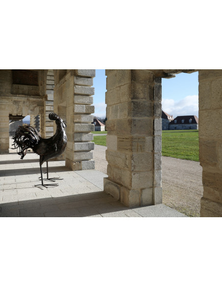 le Bon Coq pièce unique en métal recyclé deco jardin