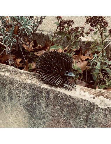 Hérisson en métal recyclé - déco jardin deco jardin