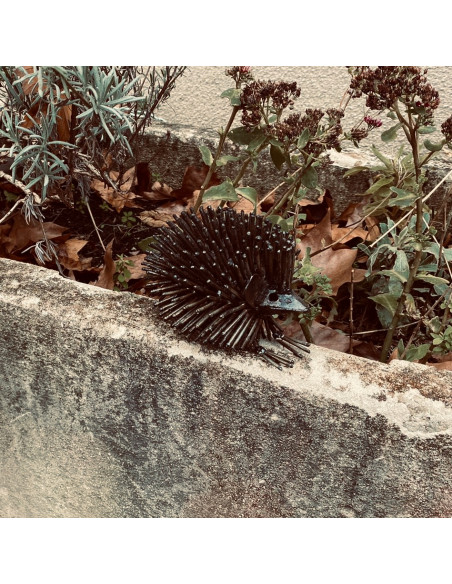 Hérisson en métal recyclé - déco jardin deco jardin