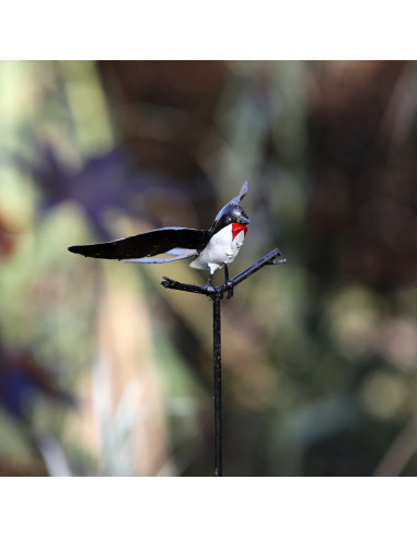 Tuteur Hirondelle aux ailes déployées - déco jardin-Tuteurs oiseaux