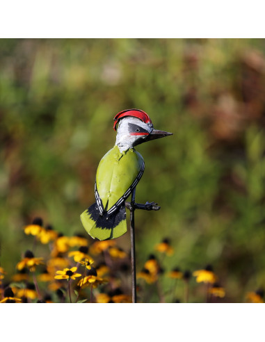 Tuteur Pic-vert en métal recyclé-Tuteurs oiseaux