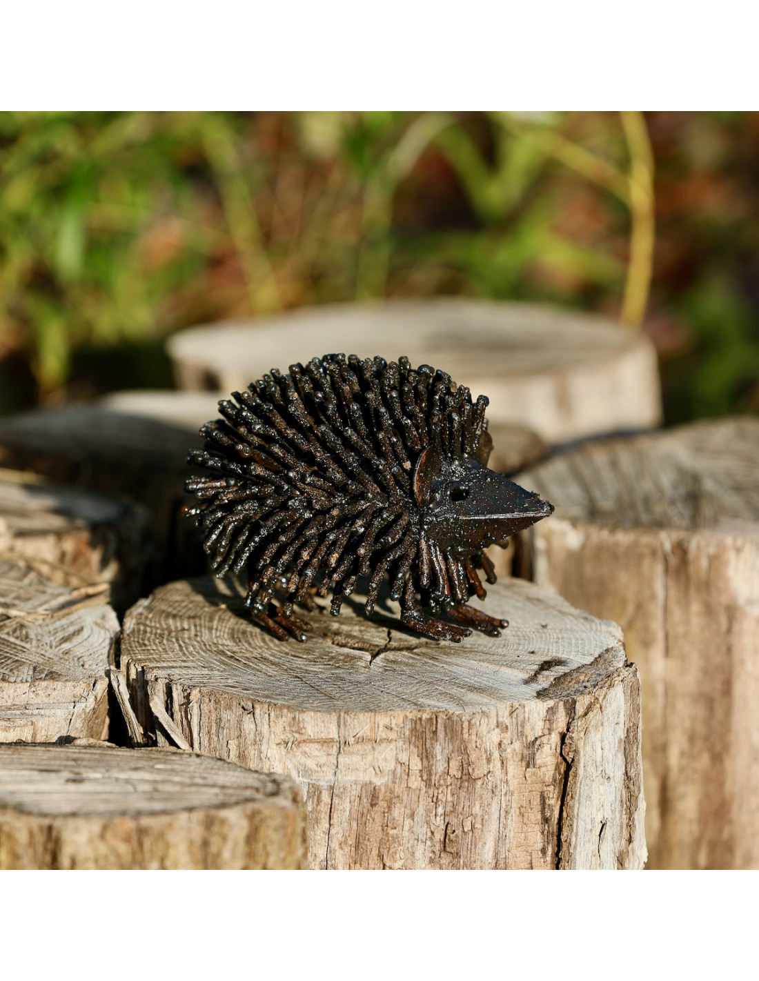 herisson en métal recyclé - Déco Jardin