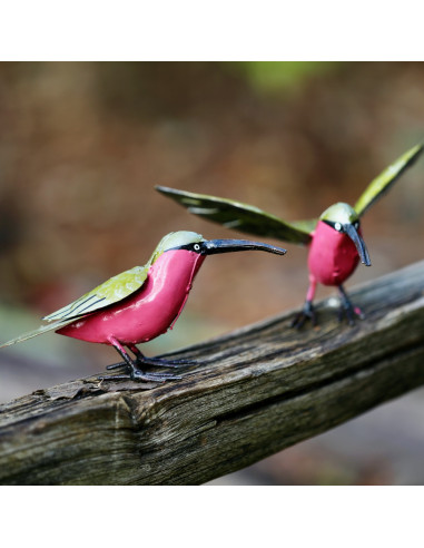 Guêpier d'Afrique en métal recyclé, déco jardin deco jardin
