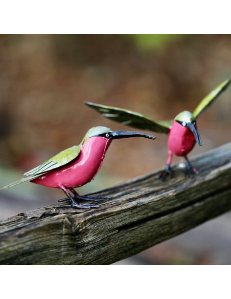 Guêpier d'Afrique en métal recyclé, déco jardin deco jardin