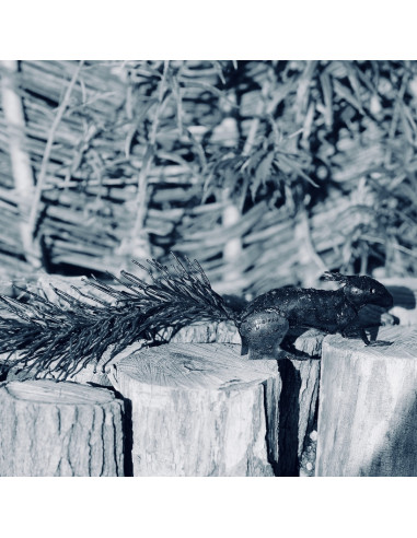 Écureuil en métal recyclé à accrocher deco jardin