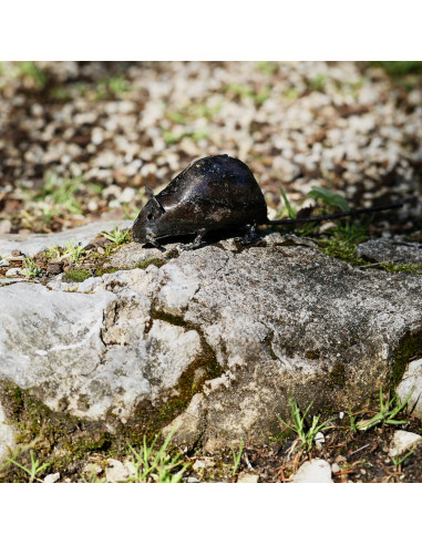 Souris en métal recyclé deco jardin