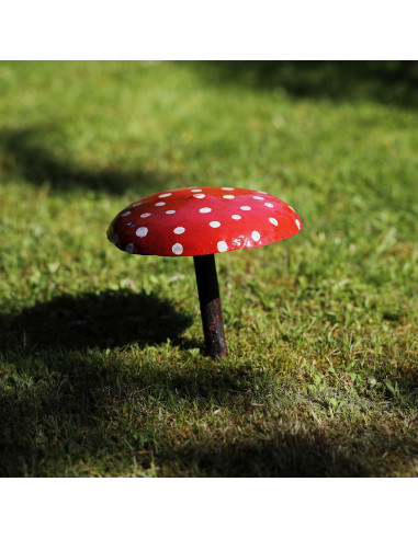 Champignon en métal recyclé-Déco jardin et maison