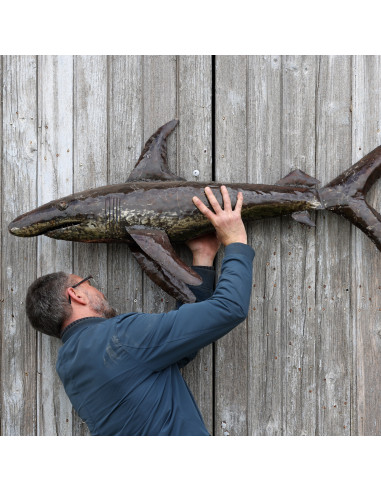 Requin en métal recyclé deco jardin