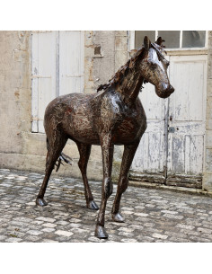Cheval - pièce unique Sculpture en métal recyclé deco jardin 2