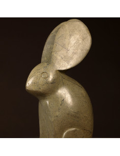 Lapin - pièce unique Sculpture en pierre deco jardin