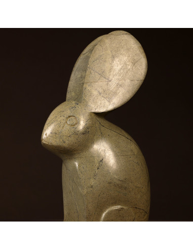 Lapin - pièce unique Sculpture en pierre deco jardin