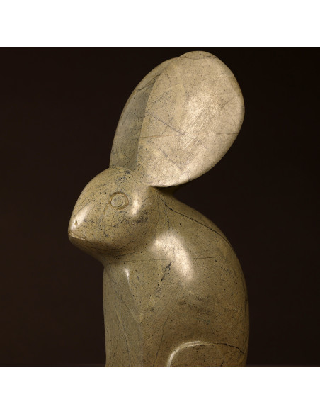 Lapin - pièce unique Sculpture en pierre deco jardin