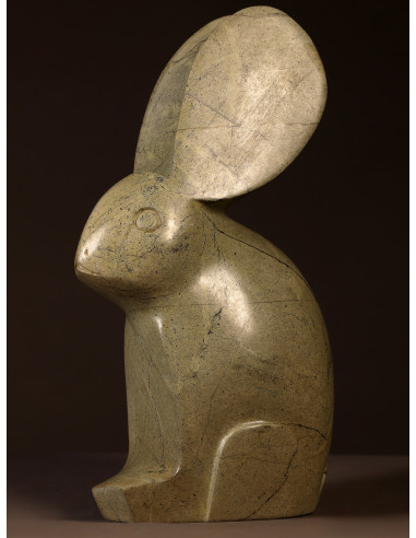 Lapin - pièce unique Sculpture en pierre deco jardin