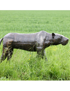 Lionne pièce unique en métal recyclé deco jardin