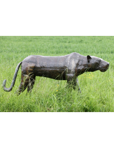 Lionne pièce unique en métal recyclé deco jardin 2