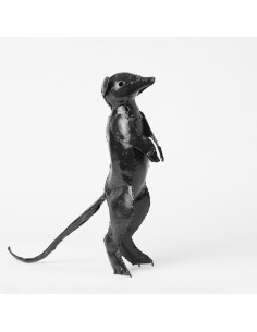 Suricate en métal recyclé brut - Décoration deco jardin