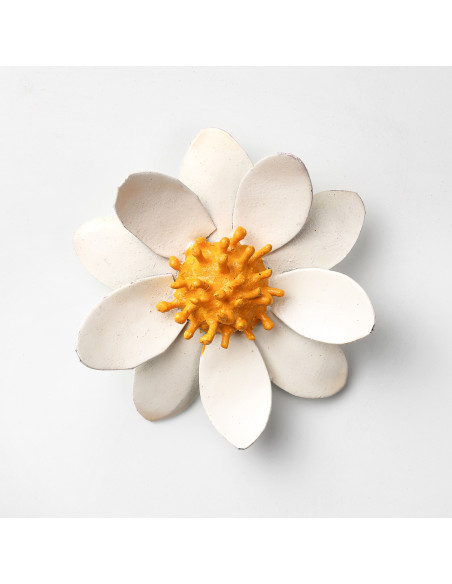 Fleur de Marguerite murale - métal recyclé deco jardin